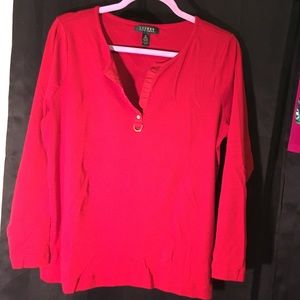 LAUREN Ralph Lauren Red top plus sz 1X